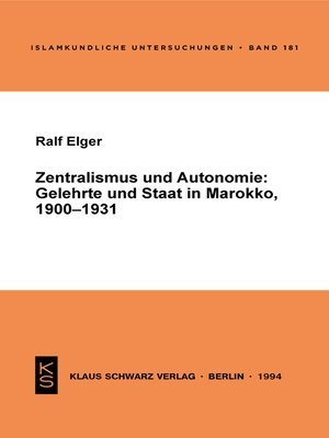 cover image of Zentralismus und Autonomie